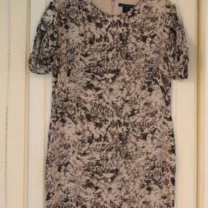 French Connection Blush Pink & Black Shift Dress